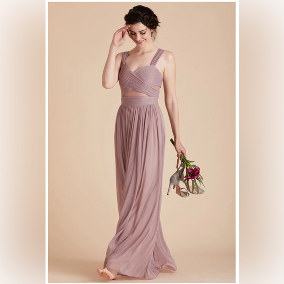 Birdy Grey Elsye Mesh Ciffon Bridesmaid Dress. Mauve. Size Medium NWOT!! - Picture 1 of 7